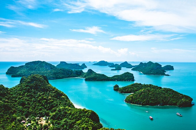 View of Ang Thong National Marine Park, Thailand,Seascape